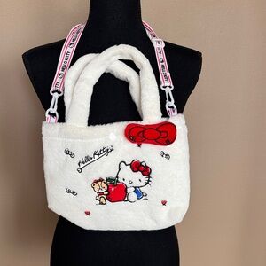 Hello Kitty White and Red Plush Kids Bag